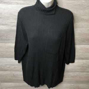 Harlan + Holden Small Cabin Rib Turtleneck Top